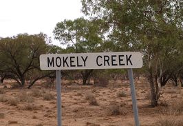 Mokely Creek Sign on the Camerons Corner Road