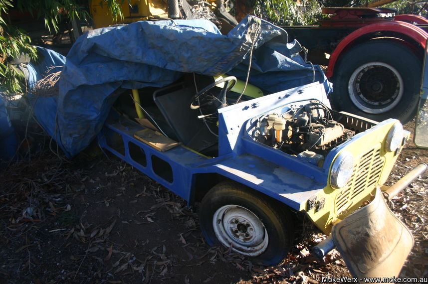 A Export Moke waiting to be snapped up at an Aucion in 2006