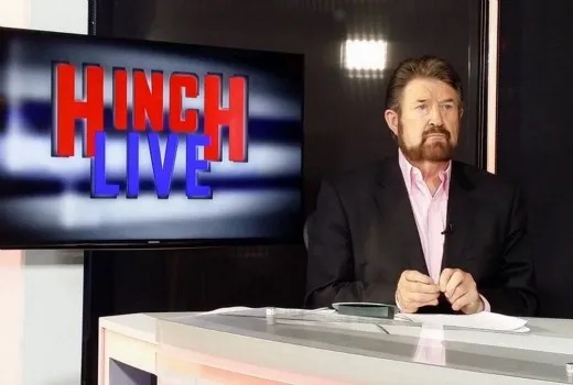 Image of Derryn Hinch from his TV Show.