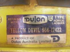 Paint Colour for Moke - Yellow Devil Label