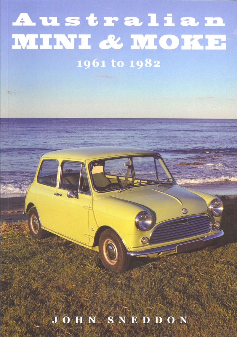 A picture of the cover of the John Sneddon Mini and Moke Production book.