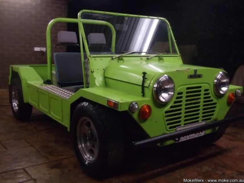 A Hairy Lime Export Moke that became the Top Gear Shark Moke