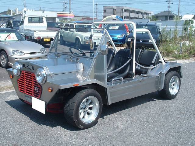 A stainless steel Super Moke for sale in Japan